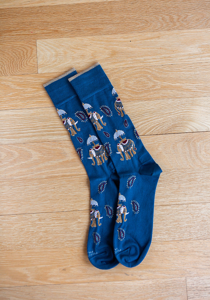 MEN'S CASHMERE SOCKS - ELEPHANT
