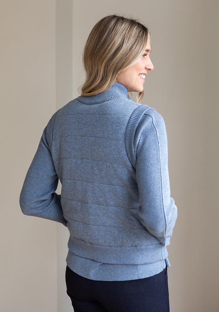 SALE - QUILTED ZIP VEST - KINROSS - LARGE - MARLIN