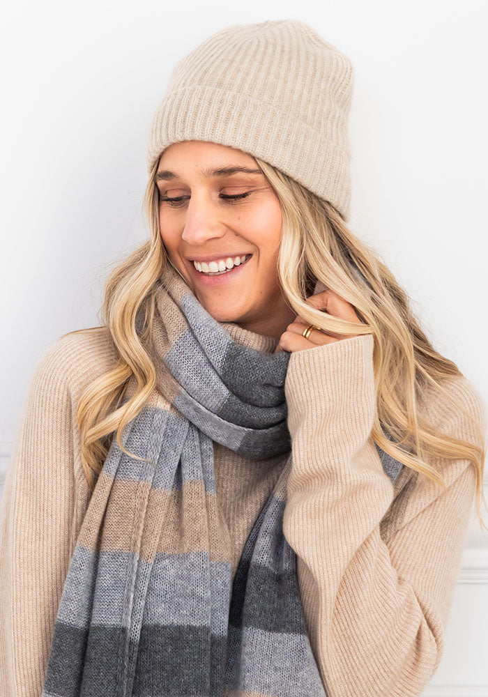 THE EVERYDAY WRAP + SCARF STRIPES - NEUTRAL STRIPES