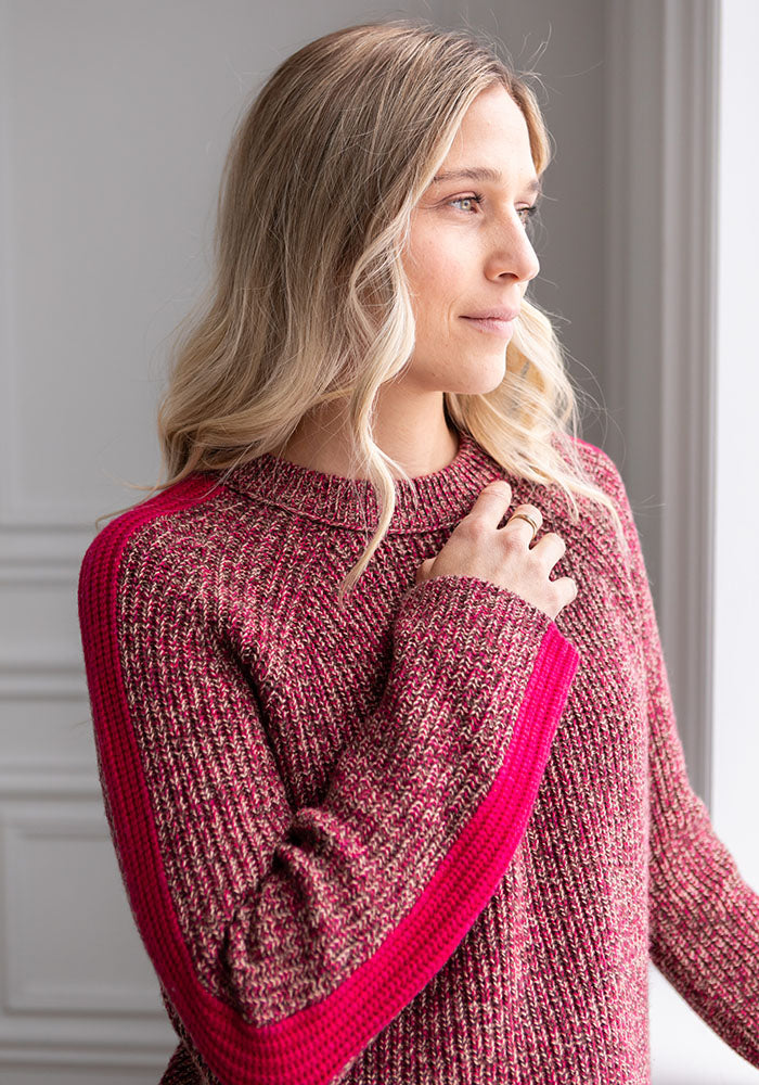MARLED APRES CHIC CREW - KINROSS - CRANBERRY MULTI