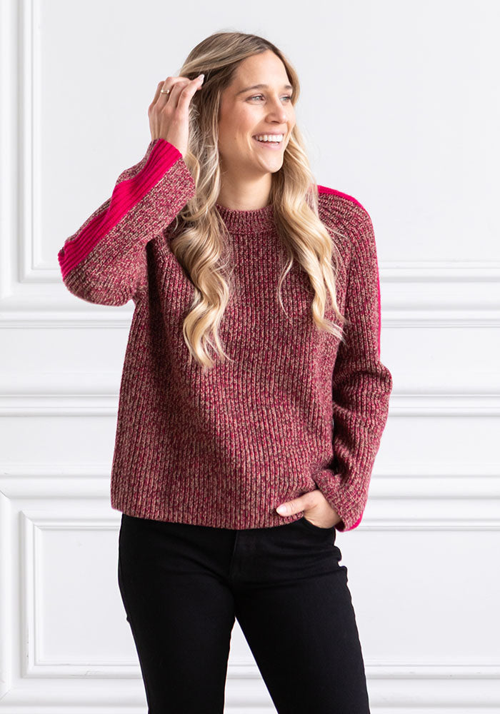 MARLED APRES CHIC CREW - KINROSS - CRANBERRY MULTI