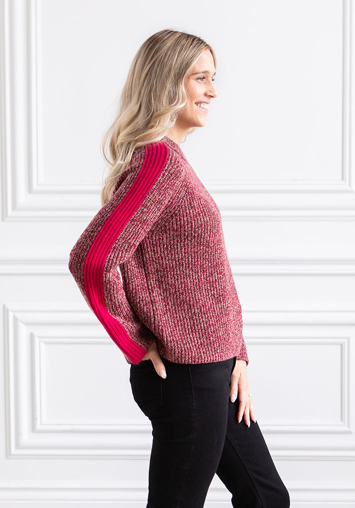 MARLED APRES CHIC CREW - KINROSS - CRANBERRY MULTI