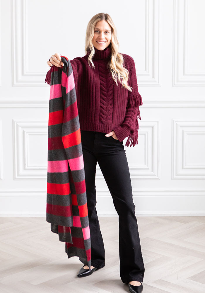 THE EVERYDAY WRAP + SCARF STRIPES - RED STRIPES