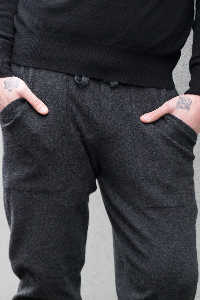 MEN'S CASHMERE JOGGERS - CHARCOAL