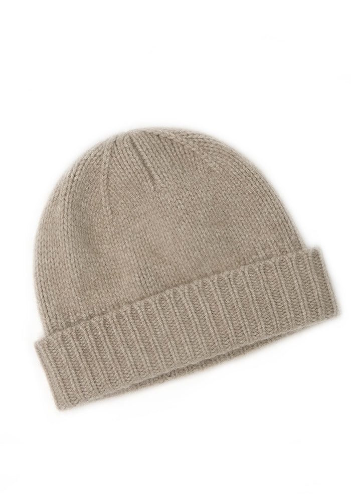 Heavy Ribbed Mushroom Hat - 100% Cashmere