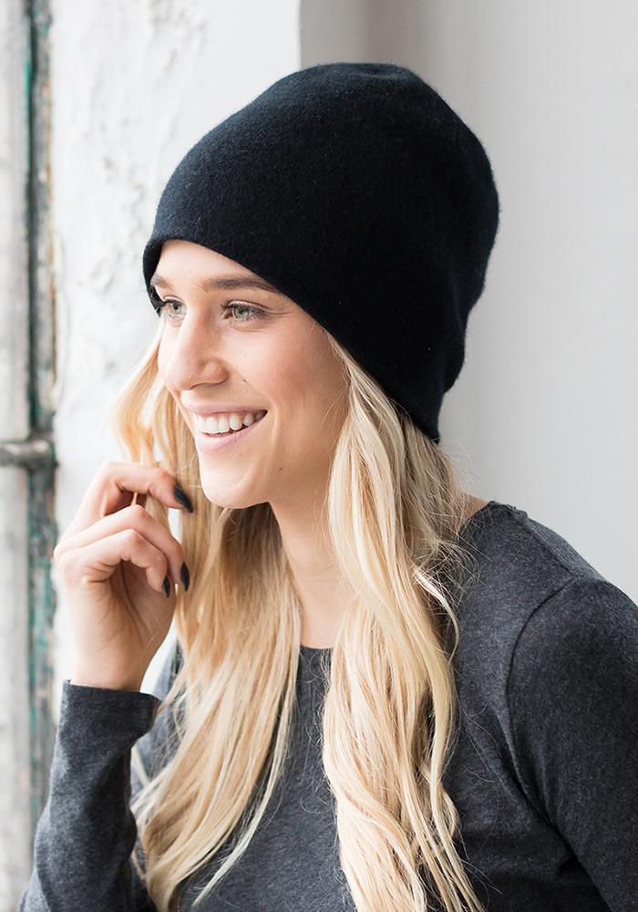 Black Cashmere Hat
