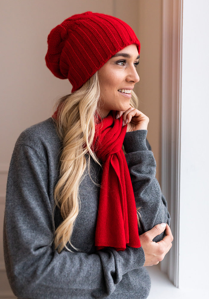 HEAVY CABLE CASHMERE HAT