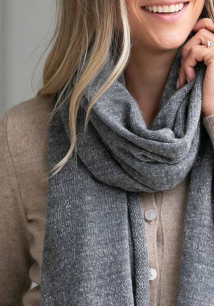 THE EVERYDAY WRAP + SCARF SPARKLE YARN