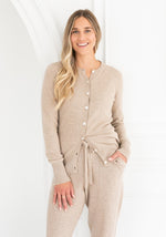 TIMELESS CASHMERE CARDIGAN - SOFT MUSHROOM