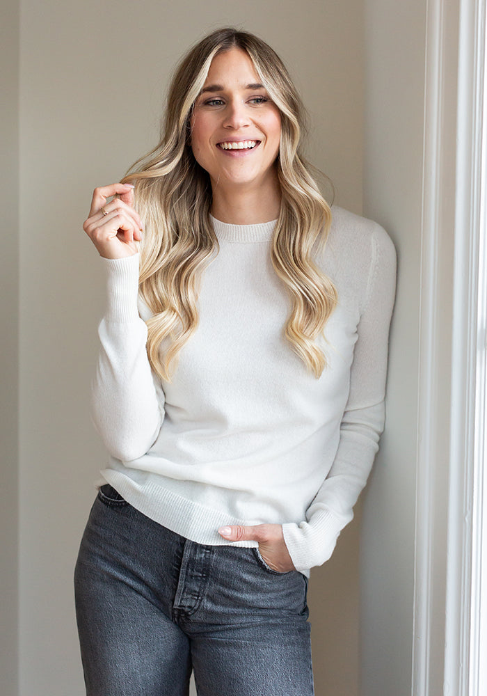 NEW WOMEN'S ROUND NECK - OPTIC WHITE