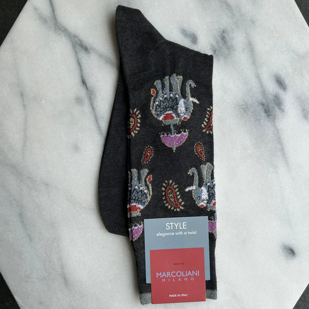 MEN'S CASHMERE SOCKS - ELEPHANT