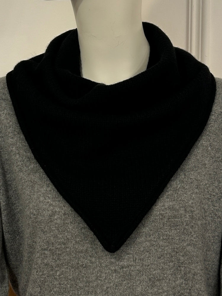 ROLLED EDGE CASHMERE TRIANGLE SCARF
