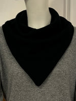 ROLLED EDGE CASHMERE TRIANGLE SCARF