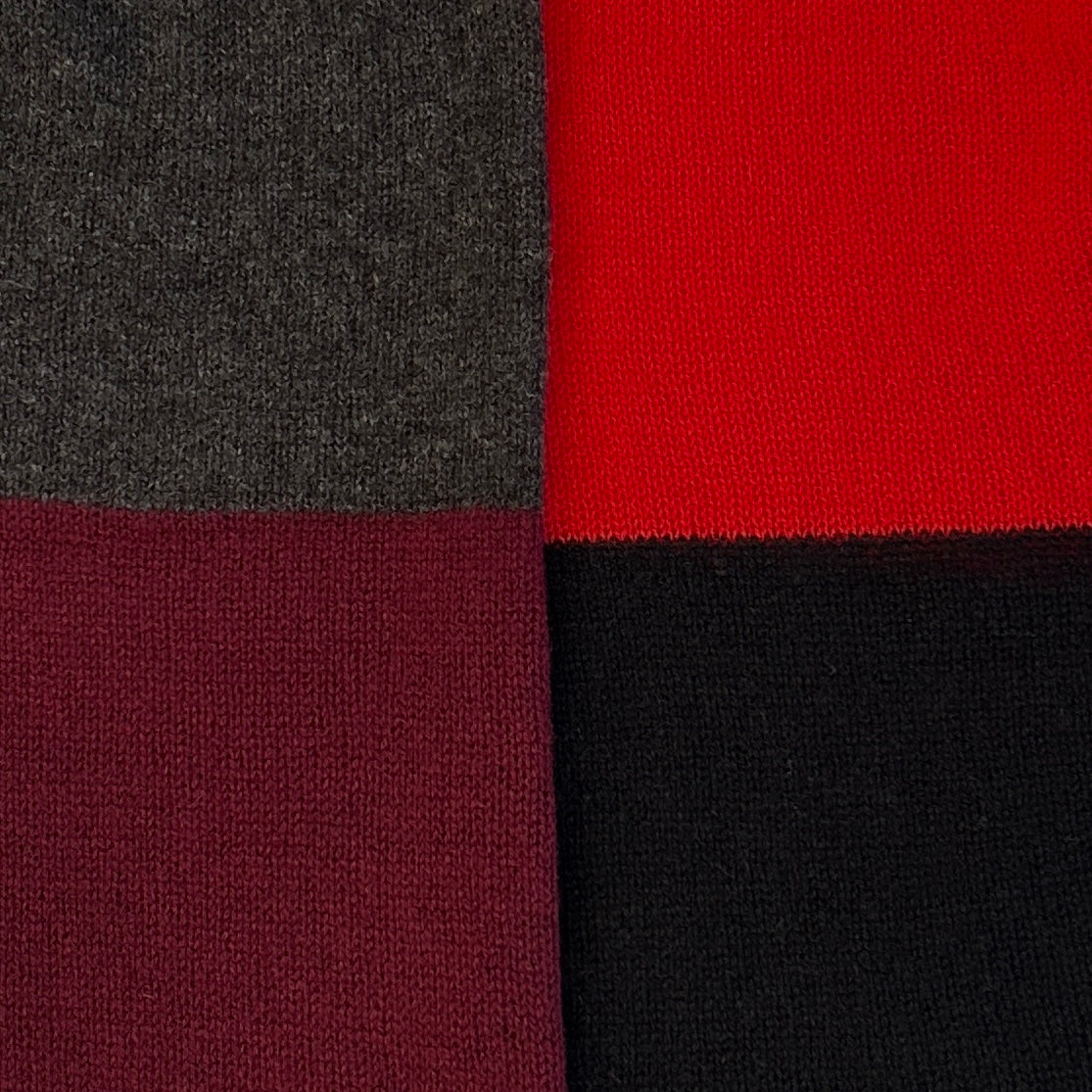 THE EVERYDAY WRAP + SCARF COLOUR BLOCK - RED BLOCK
