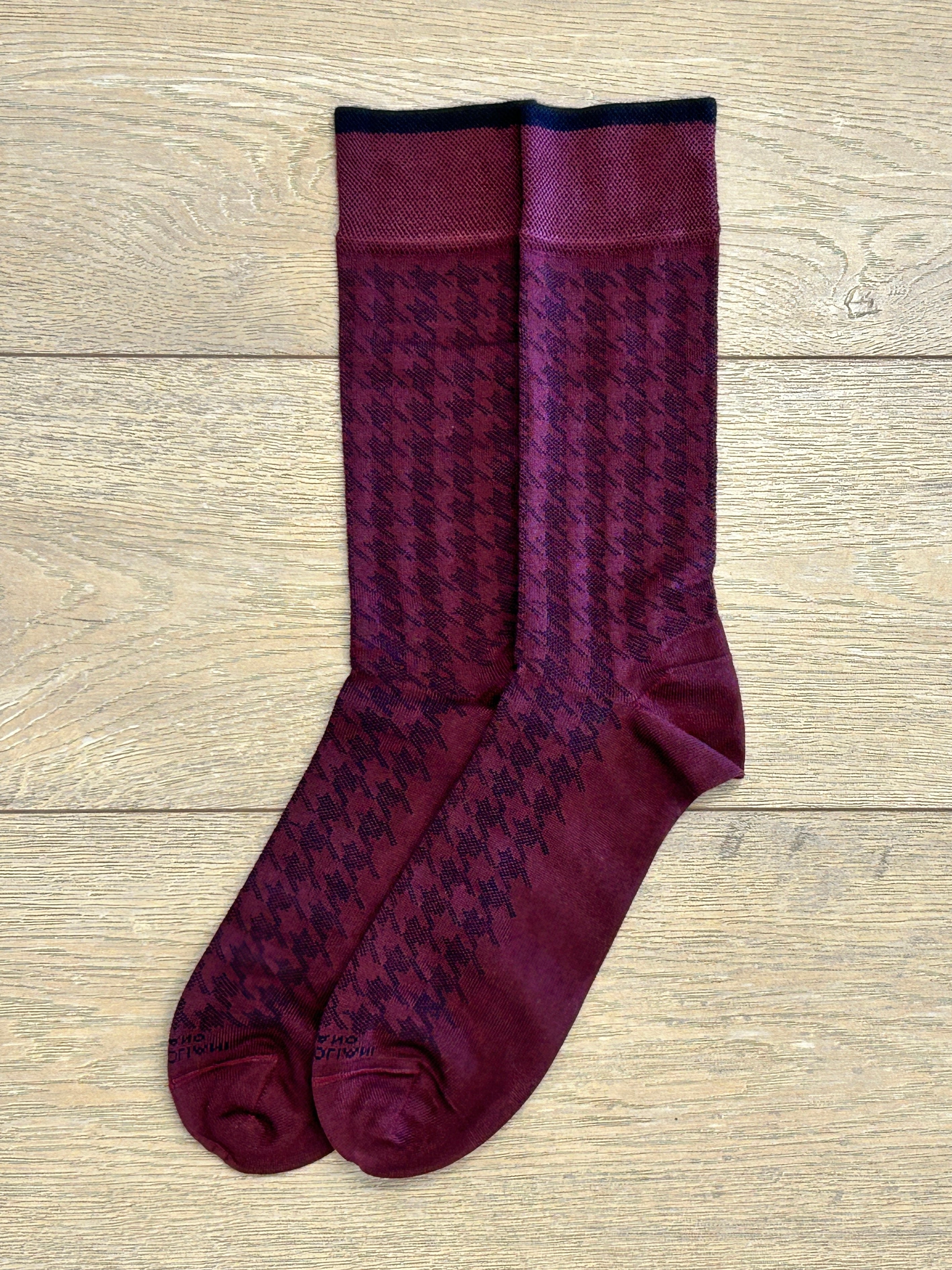 MEN'S CASHMERE SOCKS - HOUNDSTOOTH