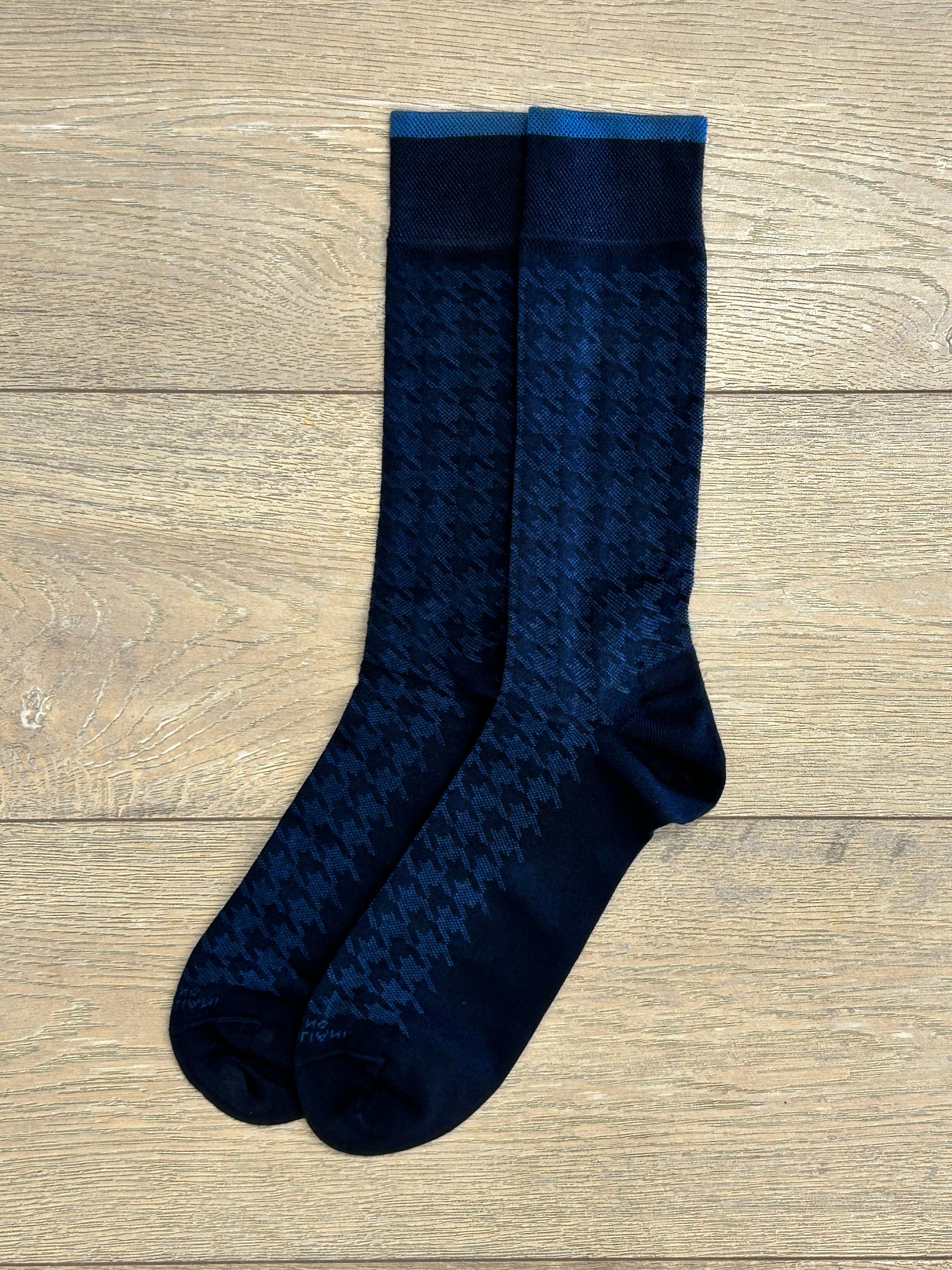 MEN'S CASHMERE SOCKS - HOUNDSTOOTH