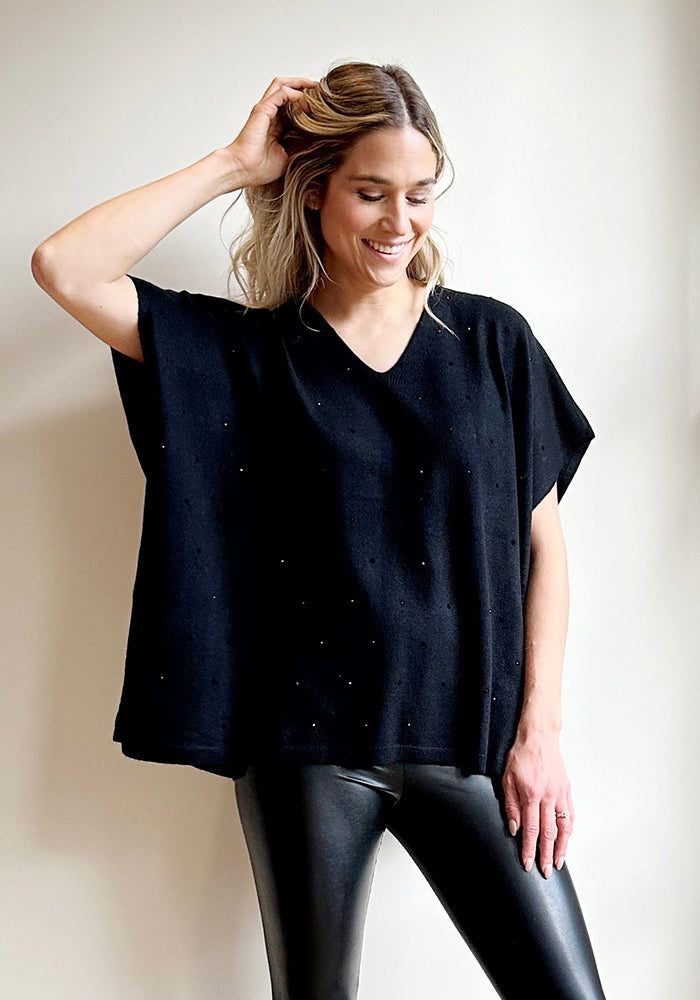 CRYSTAL VEE POPOVER - KINROSS - BLACK