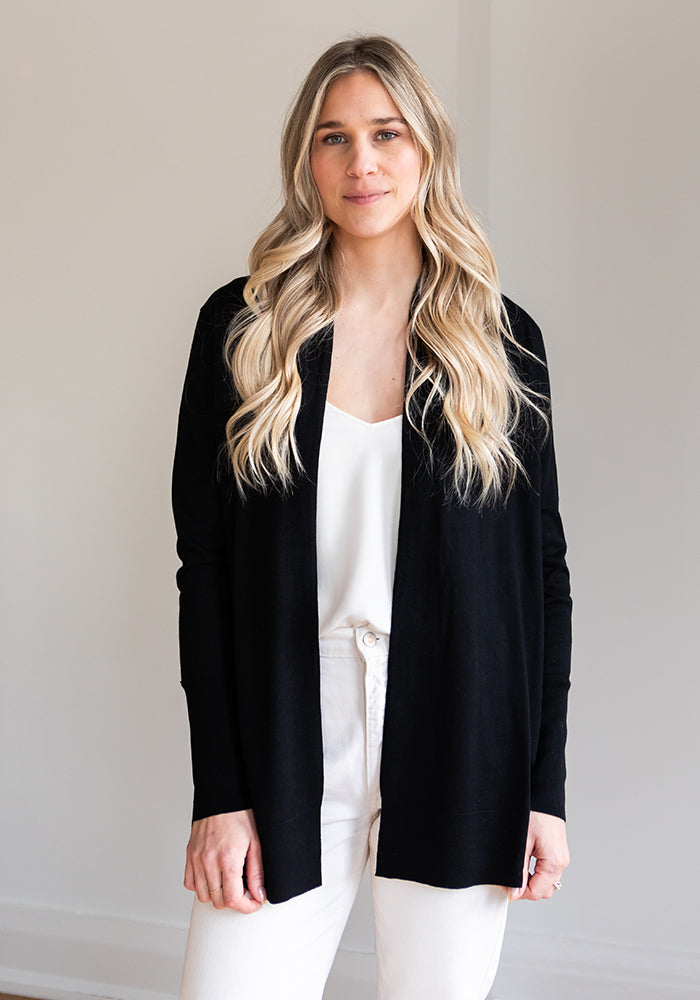 EASY CARDIGAN - KINROSS - BLACK