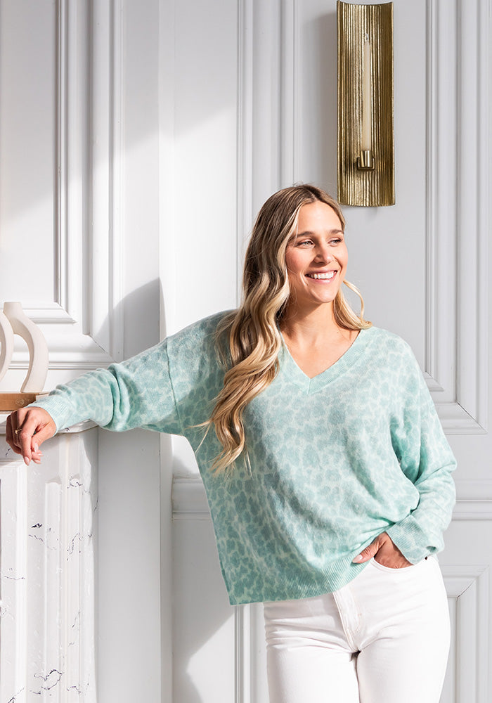 EASY LEOPARD VEE - KINROSS - SEAGLASS MULTI