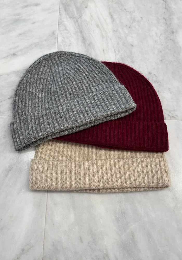 LUXE CASHMERE 6 PLY FISHERMAN RIB HAT