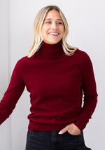 NEW WOMEN'S TURTLE NECK - OXBLOOD