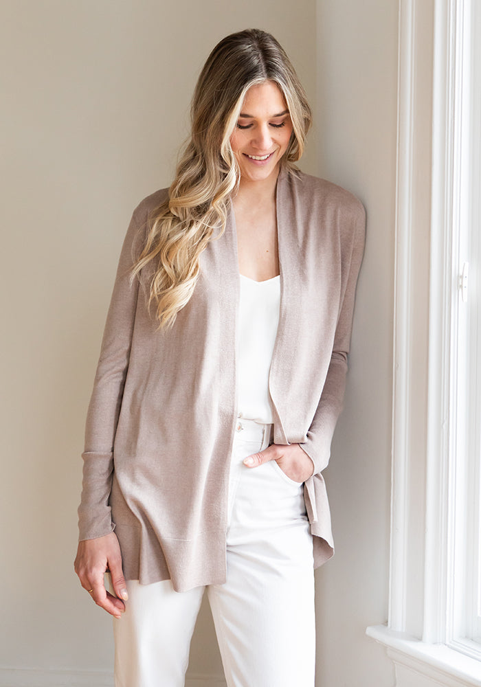 EASY CARDIGAN - KINROSS - DRIFTWOOD