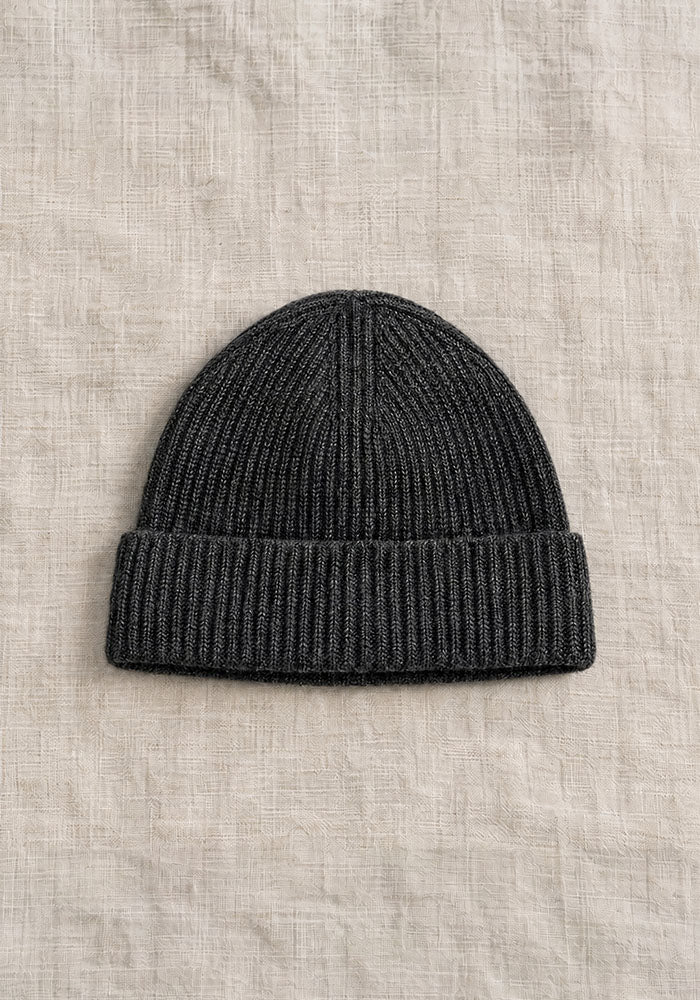 LUXE CASHMERE 6 PLY FISHERMAN RIB HAT - MENS