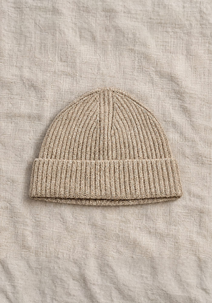 LUXE CASHMERE 6 PLY FISHERMAN RIB HAT - MENS