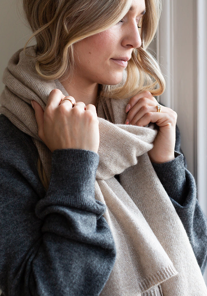 THE EVERYDAY WRAP + SCARF SPARKLE YARN