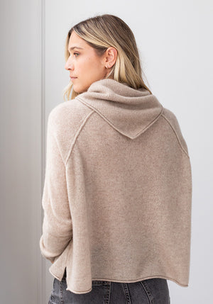 ROLLED EDGE CASHMERE TRIANGLE SCARF
