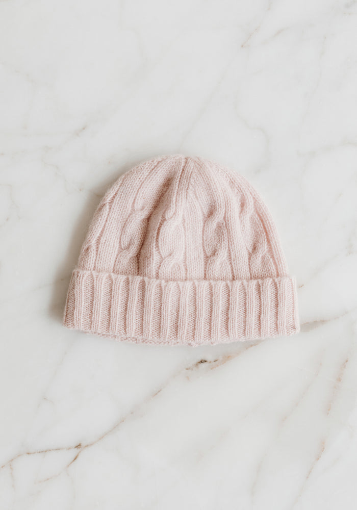 BABY CABLE CASHMERE HAT