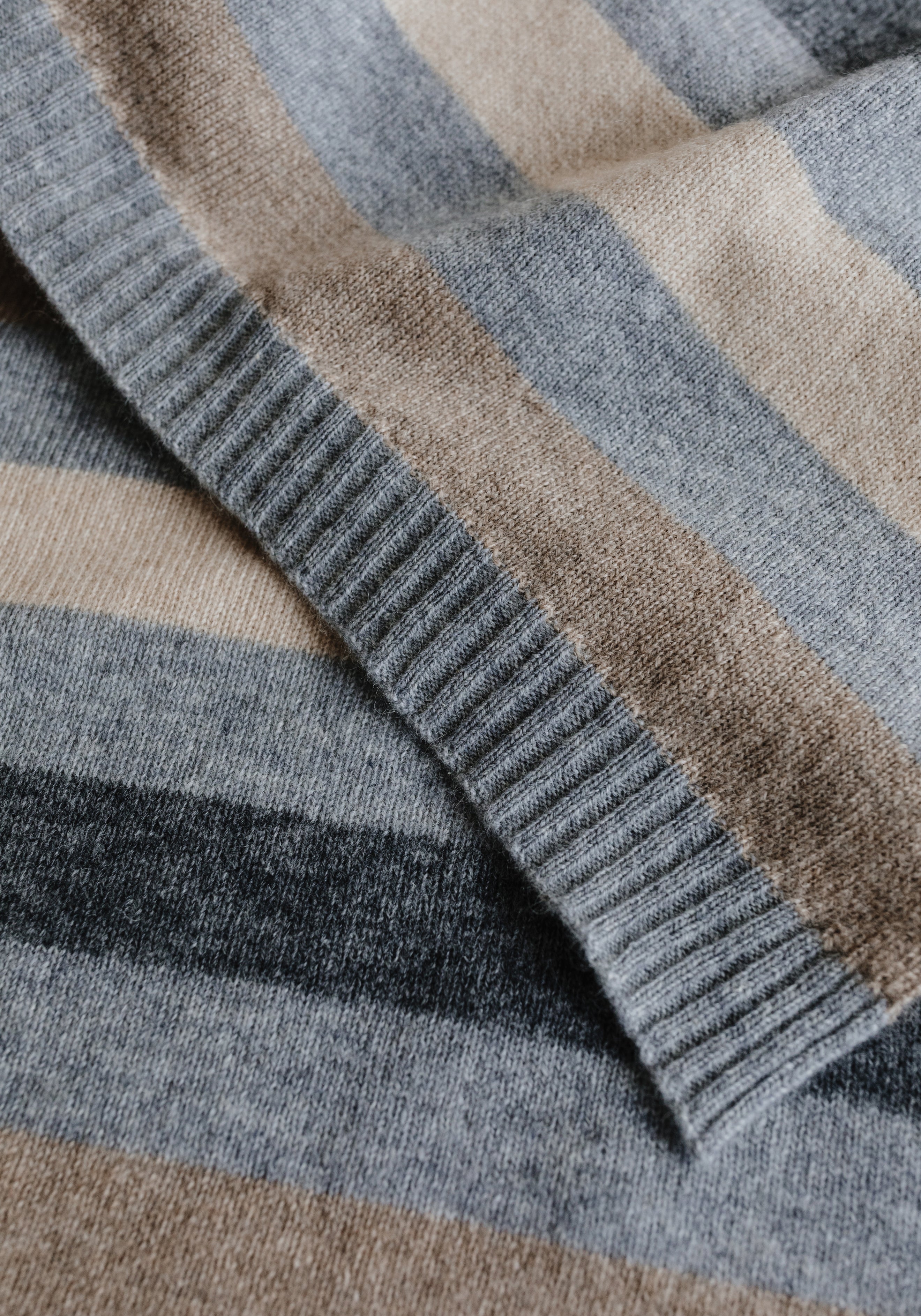 STRIPED CASHMERE BABY BLANKET