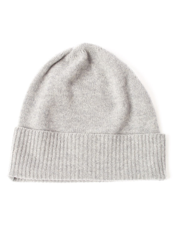 Classic Hat, 100% Cashmere in Light Grey - Winter Accessories