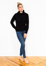 NEW WOMEN'S COWL NECK - BLACK