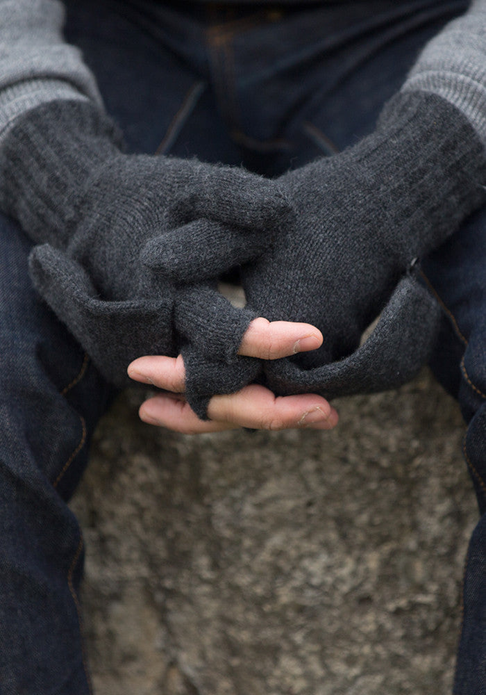 Fold Over Cashmere Mitts - The Cashmere Shop
 - 4
