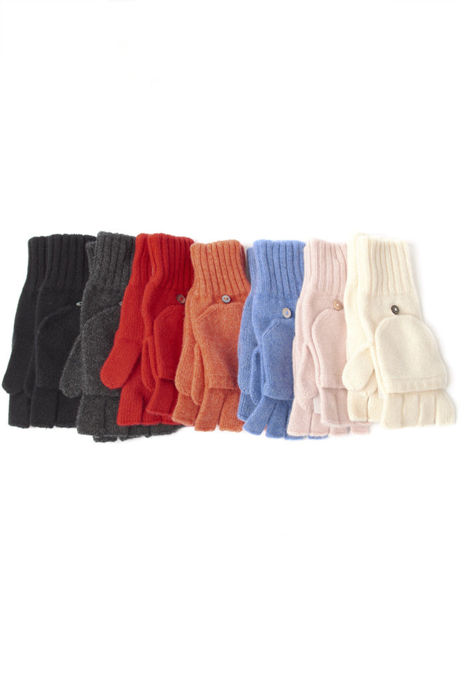 Fold Over Cashmere Mitts - The Cashmere Shop
 - 2