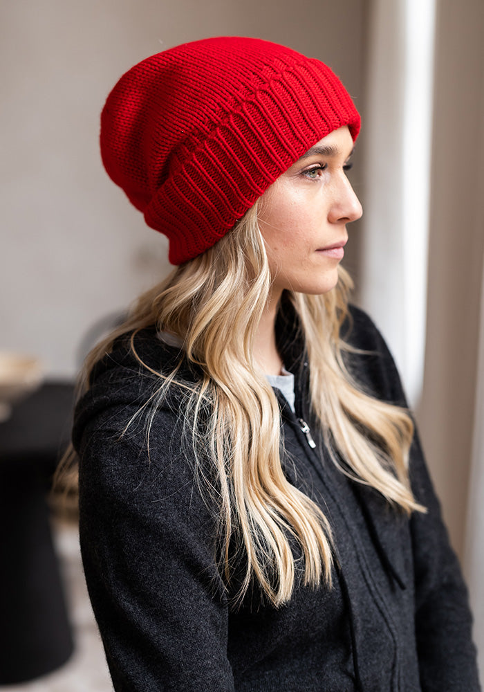 CASHMERE HEAVY RIBBED HAT