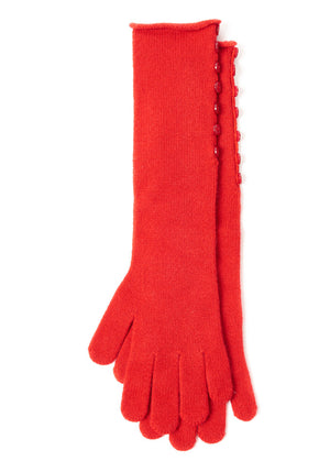Cashmere Long Long Button Gloves - The Cashmere Shop
 - 3