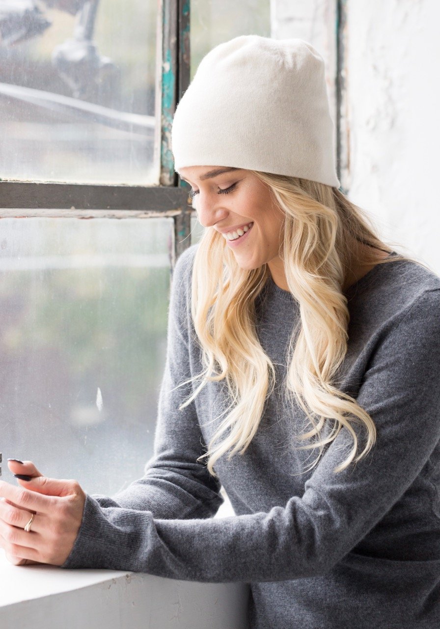 White Cashmere Hat