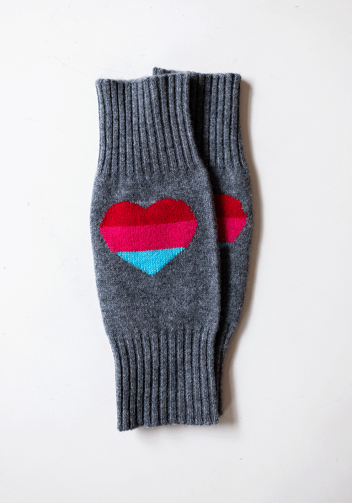 LOVE WRISTLETS - STRIPED HEART COLOUR