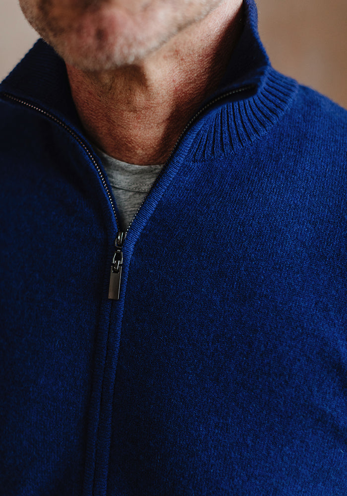 MEN'S FULL ZIPPER - ROYAL BLUE - X large