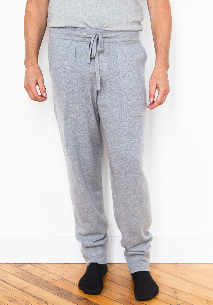 MEN'S CASHMERE JOGGERS - LIGHT GREY