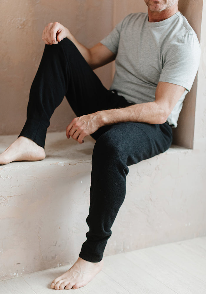 MEN'S CASHMERE JOGGERS - BLACK